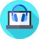 computer,woman,headphones,laptop,user,communications,assistance,video chat,videoconference,remote assistance